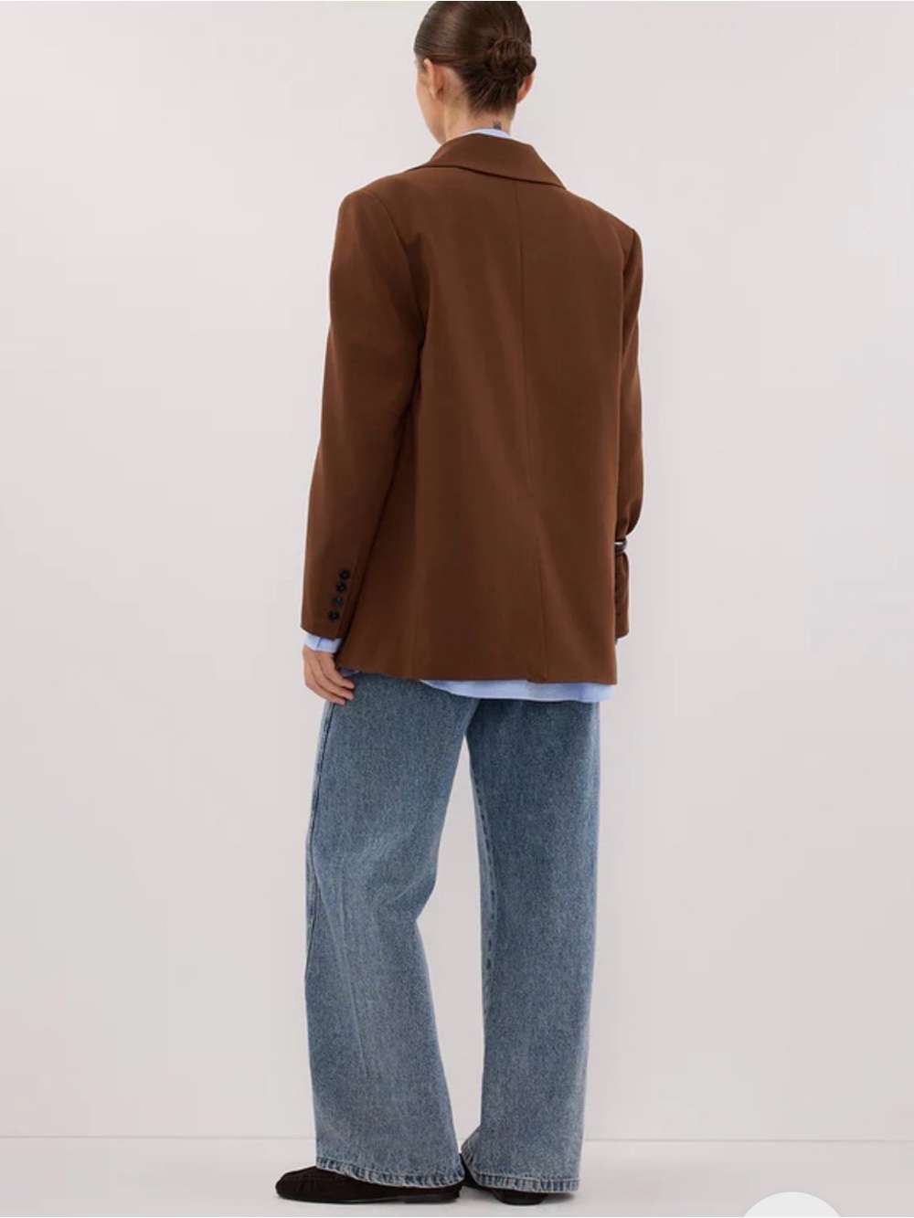Brown Women's Relaxed Blazer Jacket- Harley Rust Boyfriend Blazer